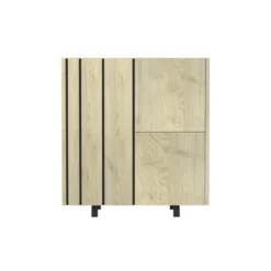 Vaisselier 3 Portes Chêne Clair/Ardoise N°1 - FOREST 11 Vaisselier 3 Portes Chêne Clair/Ardoise N°1 - FOREST -Pas Cher Mobiliora Magasin meuble de cuisine 18273541