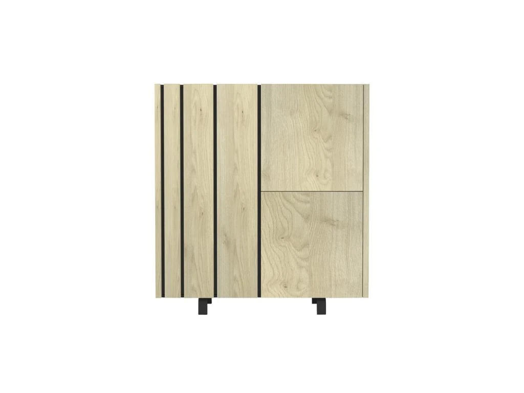 Vaisselier 3 Portes Chêne Clair/Ardoise N°1 - FOREST 6 Vaisselier 3 Portes Chêne Clair/Ardoise N°1 - FOREST – Image 4