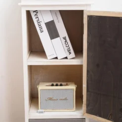 Armoire Vaisselier 1 Tiroirs 1 Porte Bois Blanc Gris 88x32x26 10 Armoire Vaisselier 1 Tiroirs 1 Porte Bois Blanc Gris 88x32x26 -Pas Cher Mobiliora Magasin meuble de cuisine 18431319