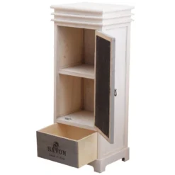 Armoire Vaisselier 1 Tiroirs 1 Porte Bois Blanc Gris 88x32x26 12 Armoire Vaisselier 1 Tiroirs 1 Porte Bois Blanc Gris 88x32x26 -Pas Cher Mobiliora Magasin meuble de cuisine 18431323