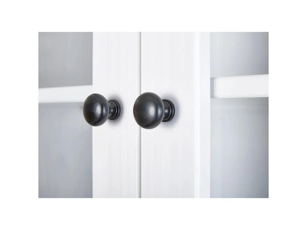 Vaisselier Bois Massif 5 Portes "Takao" 131cm Blanc 5 Vaisselier Bois Massif 5 Portes "Takao" 131cm Blanc – Image 3