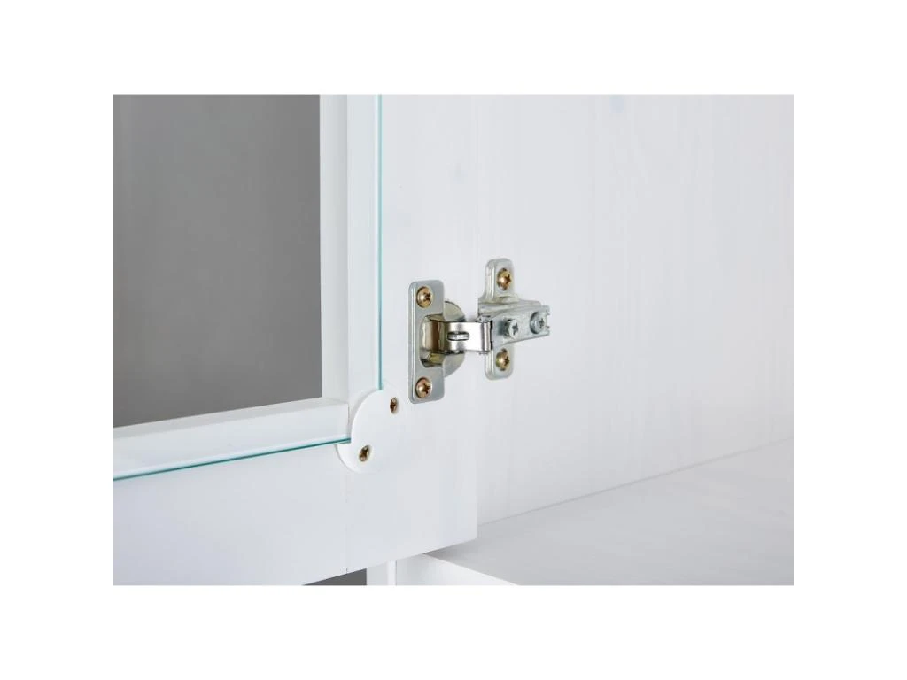 Vaisselier Bois Massif 5 Portes "Takao" 131cm Blanc 7 Vaisselier Bois Massif 5 Portes "Takao" 131cm Blanc – Image 5