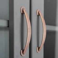 MELINA - Buffet Vaisselier 4 Portes 2 Tiroirs Coloris Gris -Pas Cher Mobiliora Magasin meuble de cuisine 22165087