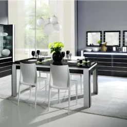 Vitrine Argentier Vaisselier LINA + LED Coloris Noir Et Blanc Brillant. Meuble Design Pour Votre Salon Ou Salle à Manger 7 Vitrine Argentier Vaisselier LINA + LED Coloris Noir Et Blanc Brillant. Meuble Design Pour Votre Salon Ou Salle à Manger -Pas Cher Mobiliora Magasin meuble de cuisine 8951847