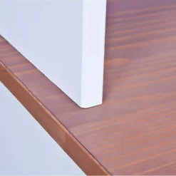 SOCOA - Buffet Vaisselier 5 Portes 6 Tiroirs Bois Massif Vernis Sepia Et Blanc -Pas Cher Mobiliora Magasin meuble de cuisine 9183501