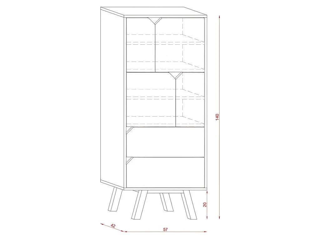 Vaisselier Design AOMORI 2 Tiroirs, 4 Portes, Coloris Blanc Et Gris Mat 6 Vaisselier Design AOMORI 2 Tiroirs, 4 Portes, Coloris Blanc Et Gris Mat â Image 5