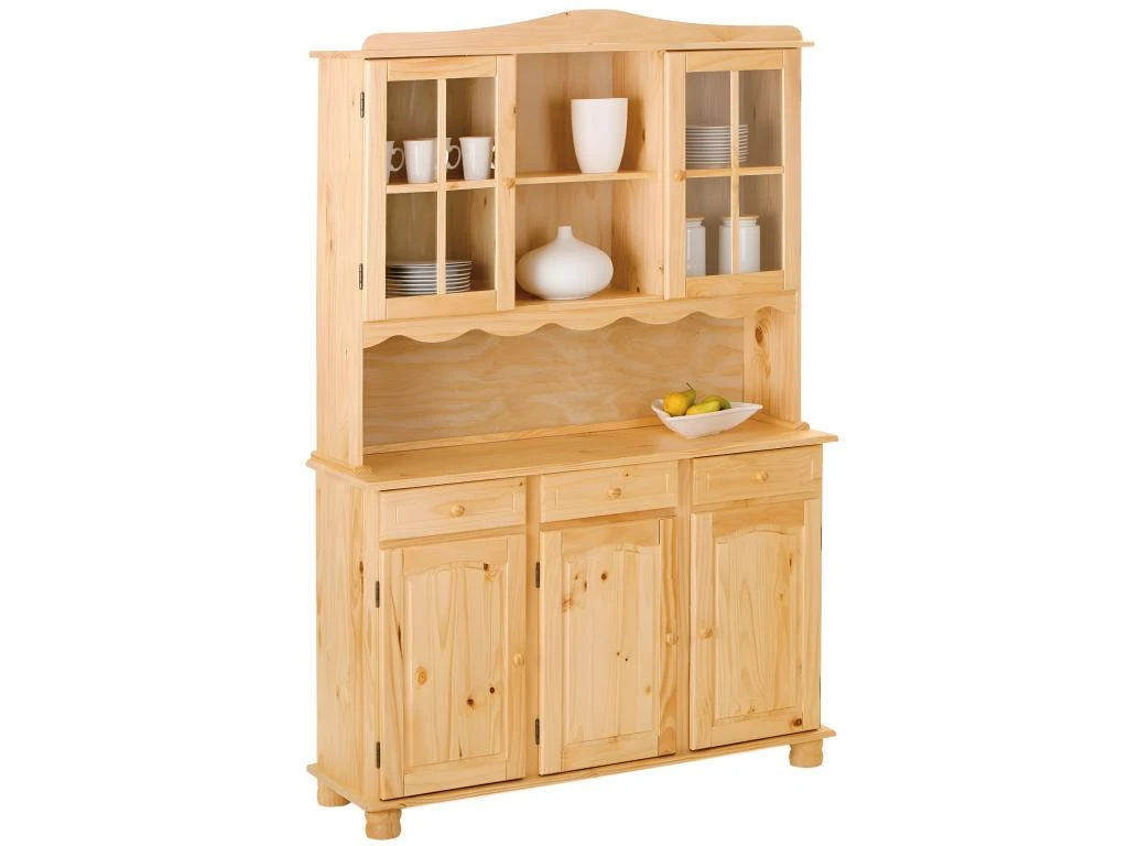 STAN - Buffet Vaisselier 5 Portes 3 Tiroirs Bois Massif 3 STAN - Buffet Vaisselier 5 Portes 3 Tiroirs Bois Massif