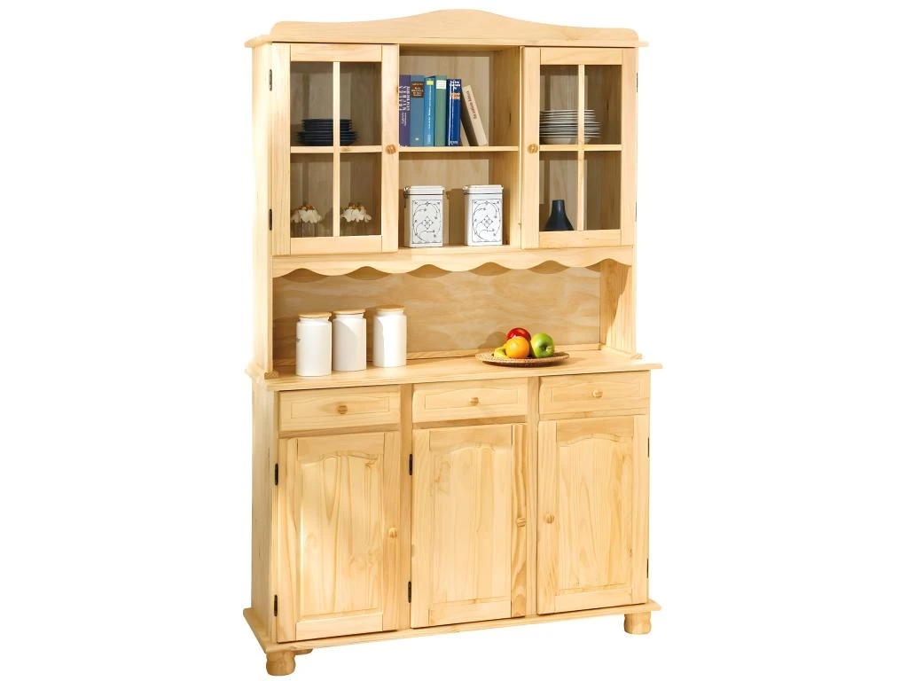 STAN - Buffet Vaisselier 5 Portes 3 Tiroirs Bois Massif 5 STAN - Buffet Vaisselier 5 Portes 3 Tiroirs Bois Massif – Image 3