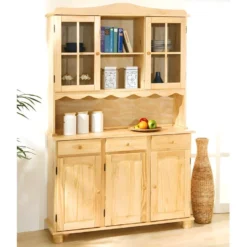 STAN - Buffet Vaisselier 5 Portes 3 Tiroirs Bois Massif 11 STAN - Buffet Vaisselier 5 Portes 3 Tiroirs Bois Massif -Pas Cher Mobiliora Magasin meuble de cuisine 9544767