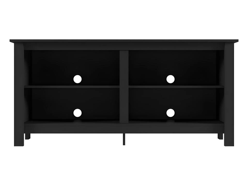 Meuble TV 65 Pouces Maxi Noir 4 Niches 4 Meuble TV 65 Pouces Maxi Noir 4 Niches – Image 2