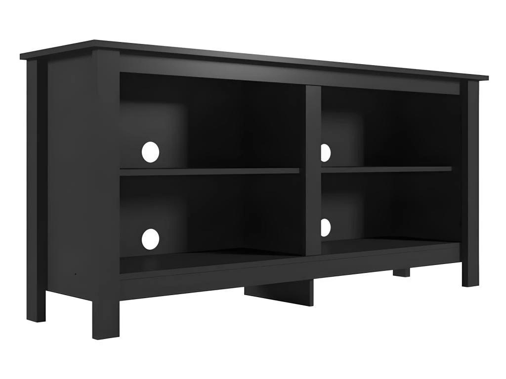 Meuble TV 65 Pouces Maxi Noir 4 Niches 5 Meuble TV 65 Pouces Maxi Noir 4 Niches – Image 3