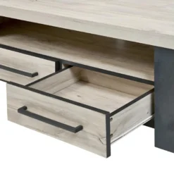 HERACLES - Meuble TV 1 Niche 2 Tiroirs Imitation Bois 11 HERACLES - Meuble TV 1 Niche 2 Tiroirs Imitation Bois -Pas Cher Mobiliora Magasin meuble tv 10001689