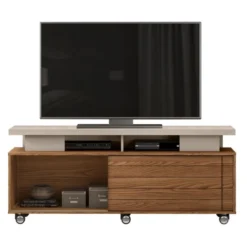 Meuble TV 150 Cm 60 Pouces Chêne Et Taupe -Pas Cher Mobiliora Magasin meuble tv 10002455