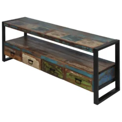 KALI - Meuble TV Bois Recyclé Et Métal Noir 9 KALI - Meuble TV Bois Recyclé Et Métal Noir -Pas Cher Mobiliora Magasin meuble tv 10003211