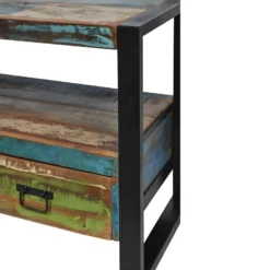 KALI - Meuble TV Bois Recyclé Et Métal Noir 11 KALI - Meuble TV Bois Recyclé Et Métal Noir -Pas Cher Mobiliora Magasin meuble tv 10003215