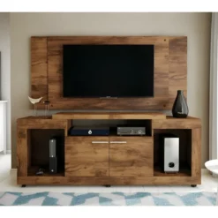 Meuble TV Mural 55 Pouces Noyer 9 Meuble TV Mural 55 Pouces Noyer -Pas Cher Mobiliora Magasin meuble tv 10003265