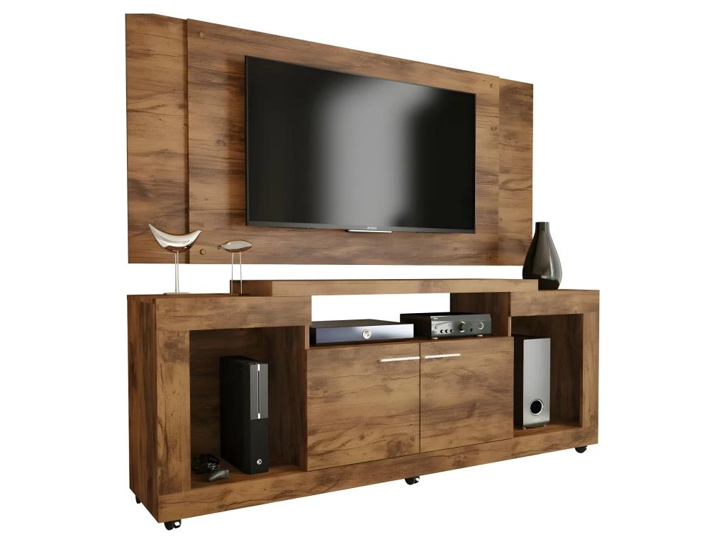 Meuble TV Mural 55 Pouces Noyer 7 Meuble TV Mural 55 Pouces Noyer – Image 5