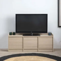 Meuble TV Moscú Avec 3 Portes, Couleur Chêne, 139 Cm 9 Meuble TV Moscú Avec 3 Portes, Couleur Chêne, 139 Cm -Pas Cher Mobiliora Magasin meuble tv 10003473
