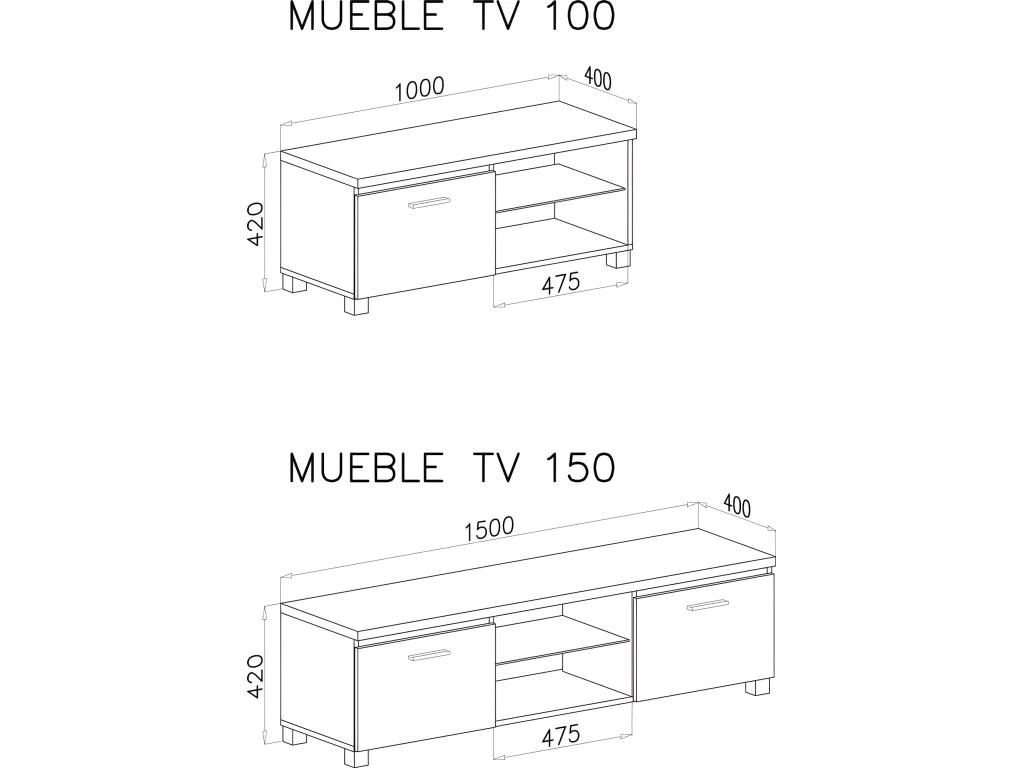 Meuble TV LED, Sejour, Blanc Mate Et Blanc Laque, 150 X 40 X 42 Cm 5 Meuble TV LED, Sejour, Blanc Mate Et Blanc Laque, 150 X 40 X 42 Cm – Image 3