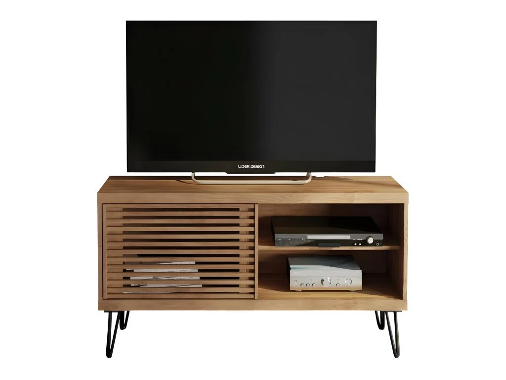 Meuble TV 50 Pouces 1 Porte Coulissante 3 Niches 3 Meuble TV 50 Pouces 1 Porte Coulissante 3 Niches