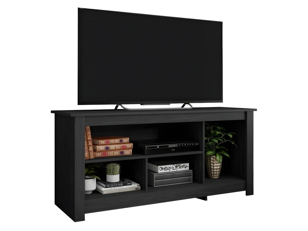 Meuble TV 55 Pouces Maxi Noir 4 Niches 3 Meuble TV 55 Pouces Maxi Noir 4 Niches