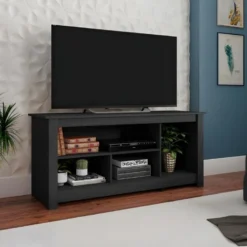 Meuble TV 55 Pouces Maxi Noir 4 Niches 11 Meuble TV 55 Pouces Maxi Noir 4 Niches -Pas Cher Mobiliora Magasin meuble tv 10008753