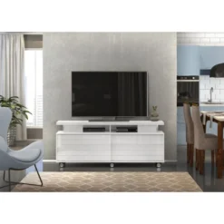 Meuble TV 150 Cm 60 Pouces Blanc Brillant -Pas Cher Mobiliora Magasin meuble tv 10398755