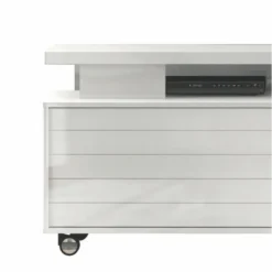 Meuble TV 150 Cm 60 Pouces Blanc Brillant -Pas Cher Mobiliora Magasin meuble tv 10398757