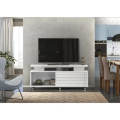 Meuble TV 150 Cm 60 Pouces Blanc Brillant -Pas Cher Mobiliora Magasin meuble tv 10398759