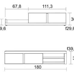 Salon IDEM "Blanco" - Ensemble De Meubles - Meuble Bas TV - Blanc/Noir - 200x180x40cm 9 Salon IDEM "Blanco" - Ensemble De Meubles - Meuble Bas TV - Blanc/Noir - 200x180x40cm -Pas Cher Mobiliora Magasin meuble tv 10478699
