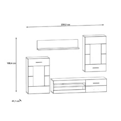 Ensemble Meuble TV Paroi Murale Décor Bois Clair Et Noir - SONNY 9 Ensemble Meuble TV Paroi Murale Décor Bois Clair Et Noir - SONNY -Pas Cher Mobiliora Magasin meuble tv 10567891