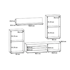 Ensemble Meuble TV Paroi Murale Décor Bois Clair Et Noir - SONNY 10 Ensemble Meuble TV Paroi Murale Décor Bois Clair Et Noir - SONNY -Pas Cher Mobiliora Magasin meuble tv 10567893