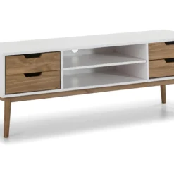 Meuble TV Java 1 Porte Et 2 Tiroir Colour Blanc, 140 Cm