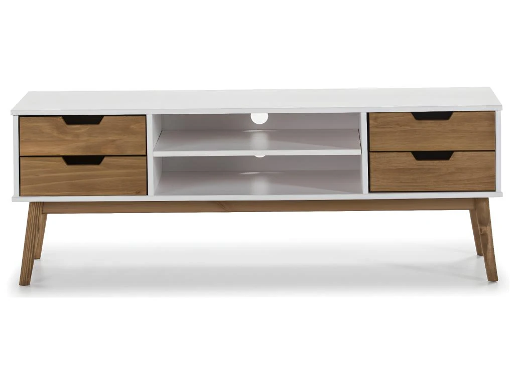 Meuble TV Java 1 Porte Et 2 Tiroir Colour Blanc, 140 Cm 5 Meuble TV Java 1 Porte Et 2 Tiroir Colour Blanc, 140 Cm – Image 3