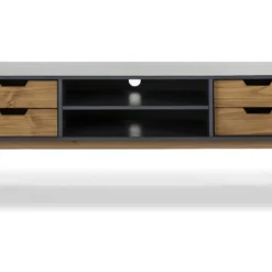 Meuble TV Java 1 Porte Et 2 Tiroir Colour Gris, 140 Cm -Pas Cher Mobiliora Magasin meuble tv 10762043