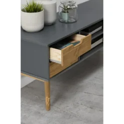 Meuble TV Java 1 Porte Et 2 Tiroir Colour Gris, 140 Cm -Pas Cher Mobiliora Magasin meuble tv 10762047
