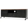 Meuble Télé Buffet Tv Télévision Design Pratique 120 Cm Noir 2502045 -Pas Cher Mobiliora Magasin meuble tv 10767729