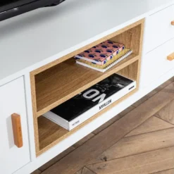 Meuble TV ROSS Blanc - HAPPY GARDEN -Pas Cher Mobiliora Magasin meuble tv 10781129