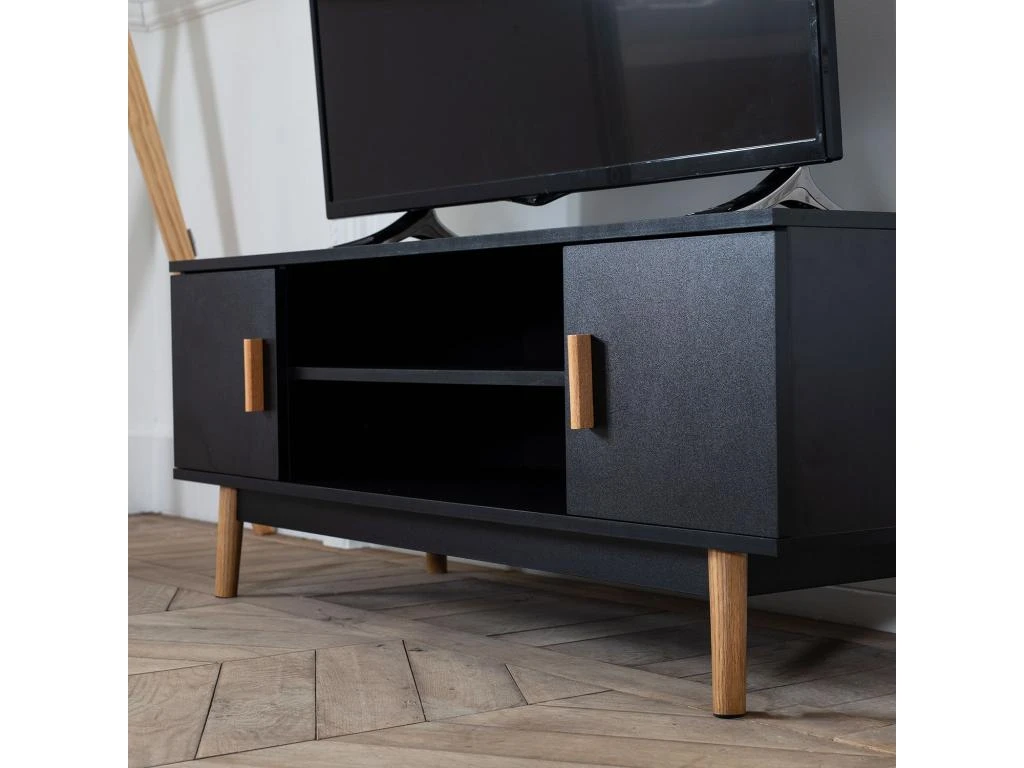 Meuble TV JOEY Noir - HAPPY GARDEN 3 Meuble TV JOEY Noir - HAPPY GARDEN