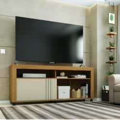 Meuble TV 65 Pouces Maxi Chêne Et Blanc 10 Meuble TV 65 Pouces Maxi Chêne Et Blanc -Pas Cher Mobiliora Magasin meuble tv 10789189