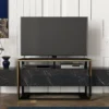 Meuble TV Avec 2 Niches - Effet Marbre Noir Et Doré - COMEBI II 2 Meuble TV Avec 2 Niches - Effet Marbre Noir Et Doré - COMEBI II -Pas Cher Mobiliora Magasin meuble tv 10873513