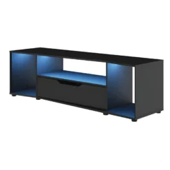 Meuble TV Gamer 1 Tiroir 3 Niches Noir - LAIRA -Pas Cher Mobiliora Magasin meuble tv 11126093