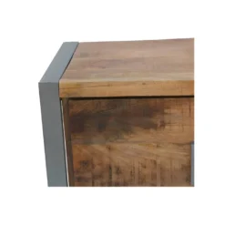 Meuble TV 2 Portes 2 Niches Bois/Metal - JINK 11 Meuble TV 2 Portes 2 Niches Bois/Metal - JINK -Pas Cher Mobiliora Magasin meuble tv 11126391