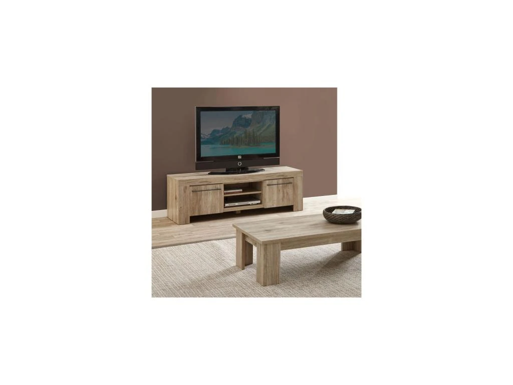 Meuble TV 2 Portes 1 Niche - MONTREUX 5 Meuble TV 2 Portes 1 Niche - MONTREUX – Image 3