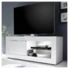 Meuble TV 1 Porte 2 Niches Blanc Laqué Brillant à LEDs Blancs - MATERA 1 Meuble TV 1 Porte 2 Niches Blanc Laqué Brillant à LEDs Blancs - MATERA -Pas Cher Mobiliora Magasin meuble tv 11166605