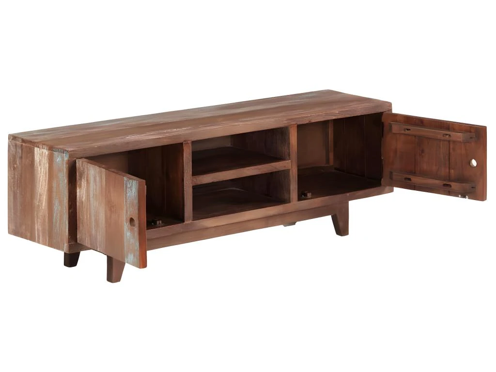Meuble Télé Buffet Tv Télévision Design Pratique Bois D'acacia Massif Vintage 118 Cm 2502129 5 Meuble Télé Buffet Tv Télévision Design Pratique Bois D'acacia Massif Vintage 118 Cm 2502129 – Image 3