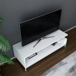 Meuble Tv Sena Design 100 % Panneau De Particules Plaqué Mélaminé En Couleur Blanc 120x37,6x44,6cm 9 Meuble Tv Sena Design 100 % Panneau De Particules Plaqué Mélaminé En Couleur Blanc 120x37,6x44,6cm -Pas Cher Mobiliora Magasin meuble tv 12357567