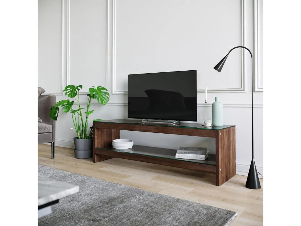 Meuble Tv Rhin Design En Couleur Nogal, 140x45x40cm 6 Meuble Tv Rhin Design En Couleur Nogal, 140x45x40cm â Image 4