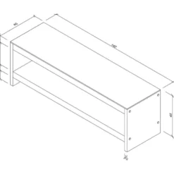 Meuble Tv Rhin Design En Couleur Nogal, 140x45x40cm 11 Meuble Tv Rhin Design En Couleur Nogal, 140x45x40cm -Pas Cher Mobiliora Magasin meuble tv 12357747