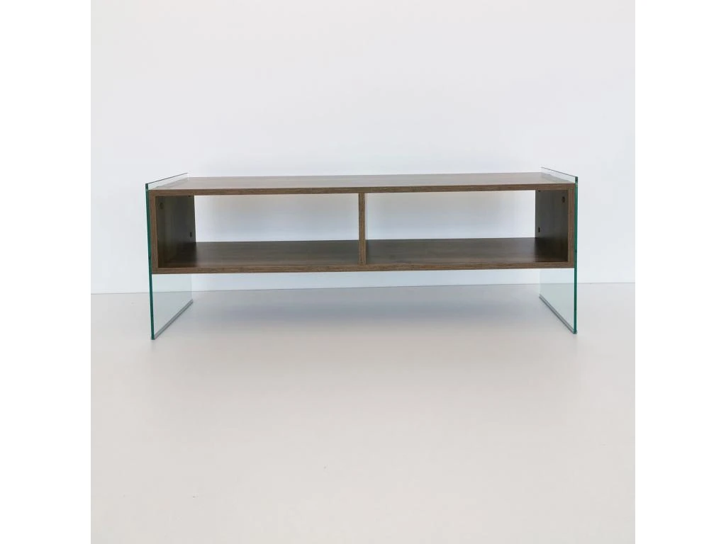 Meuble Tv Rhin Design 100 % Panneau De Particules Plaqué Mélaminé En Couleur Nogal, 120x45x35cm 5 Meuble Tv Rhin Design 100 % Panneau De Particules Plaqué Mélaminé En Couleur Nogal, 120x45x35cm – Image 3